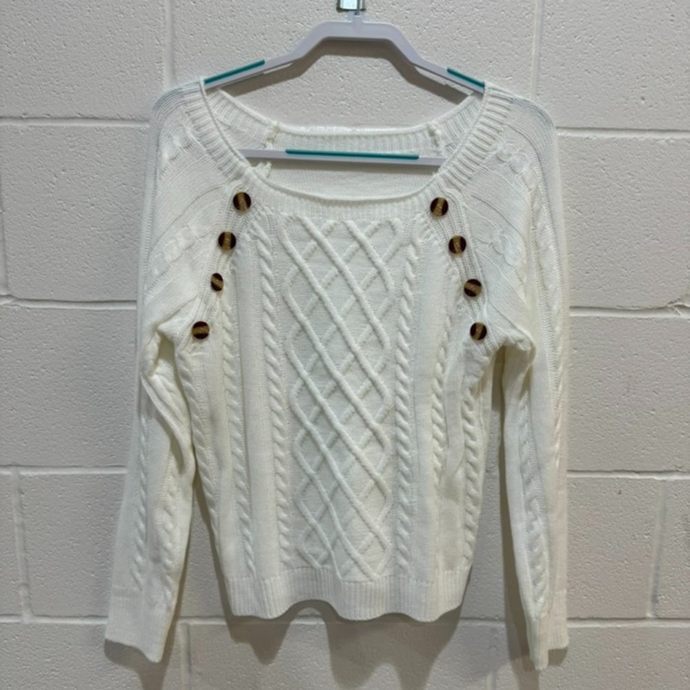WHITE SIZE S SWEATER